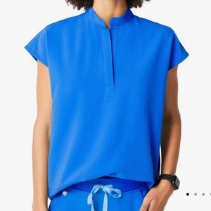 S Figs Royal Blue Mandarin top